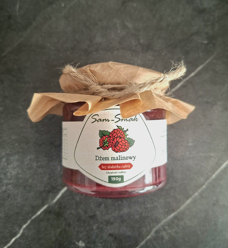 Dżem malinowy bez cukru 190g