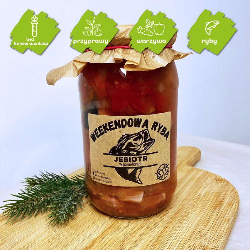 Jesiotr w pomidorach 