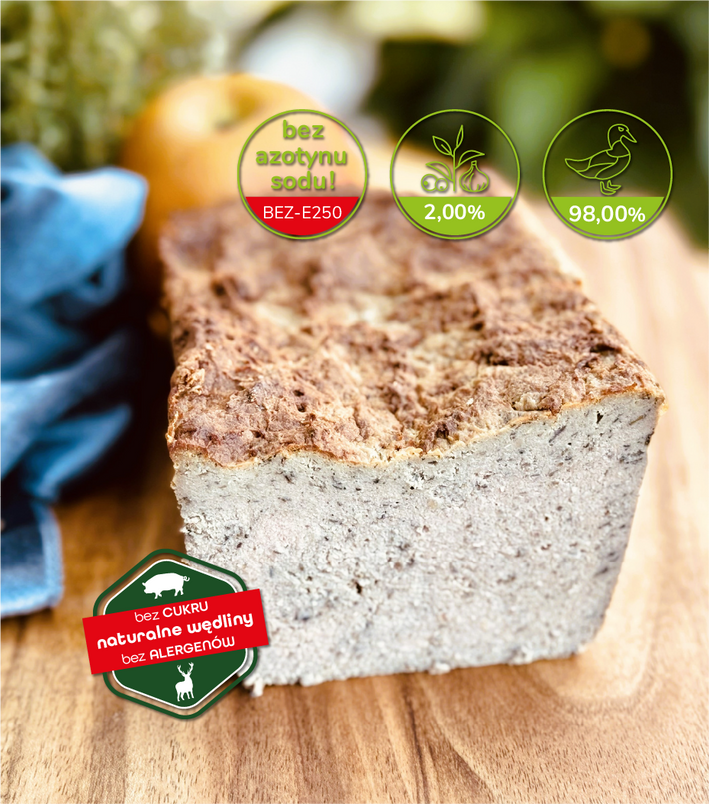 Pasztet Naturalny Kaczy z Szarą Renetą ~400 g