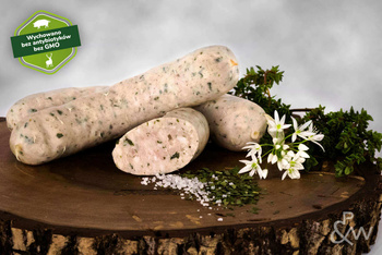 Kiełbasa z czosnkiem niedźwiedzim 600g