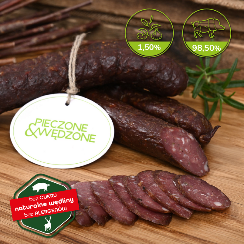 Kiełbasa dojrzewająca z dziczyzny 350g