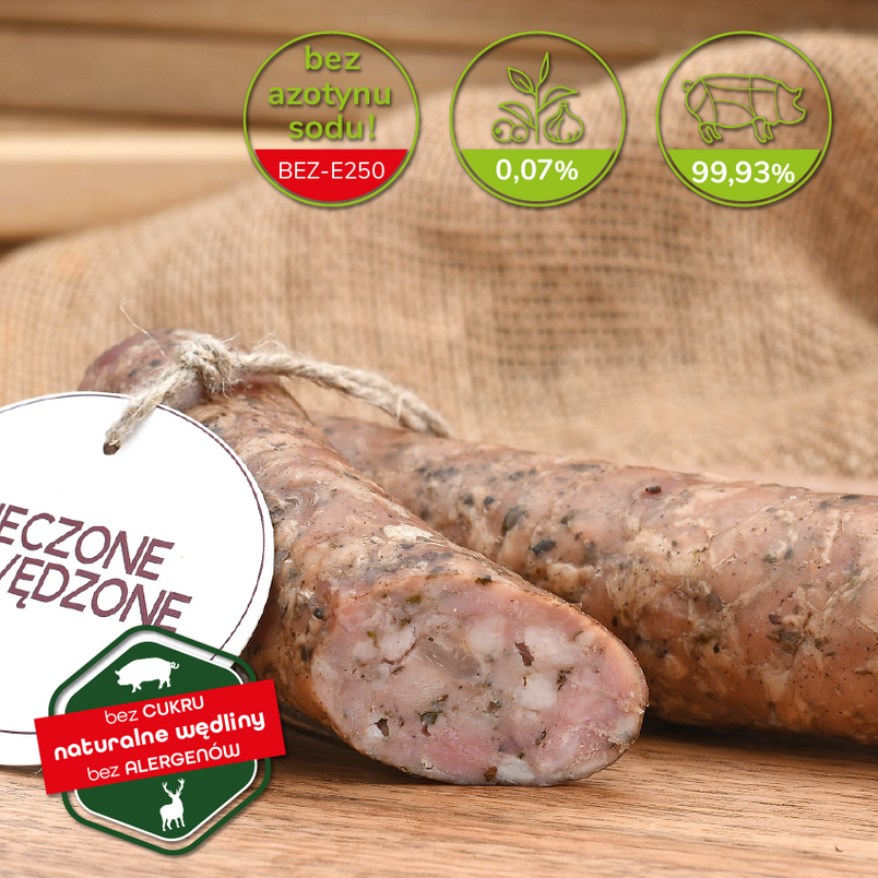 Kiełbasa naturalna na ognisko bez E-250 ok.520g
