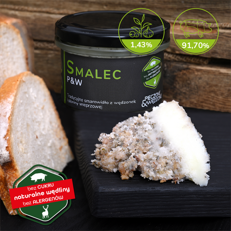 Smalec Klasyczny z Wędzonką – Tradycyjny, Słoik 200 g