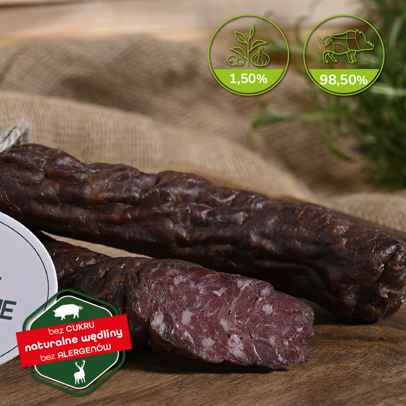 Kiełbasa dojrzewająca z dziczyzny 350g