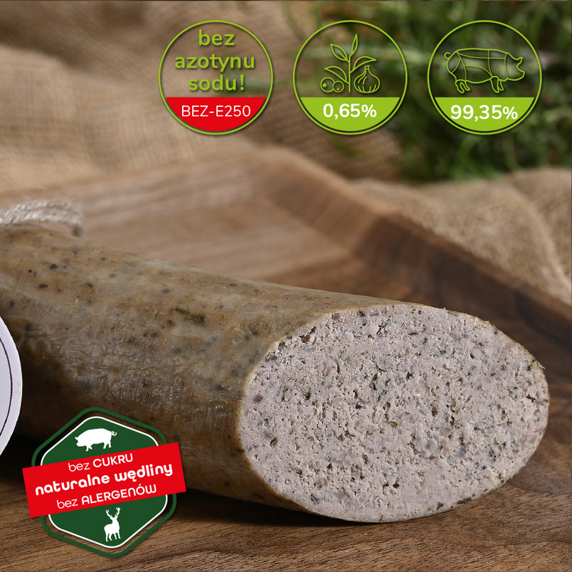 Pasztetowa Wędzona z Łopatki, Boczku i Wątroby Wieprzowej 350 g