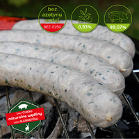 Kiełbasa z czosnkiem niedźwiedzim na grill ok.400g